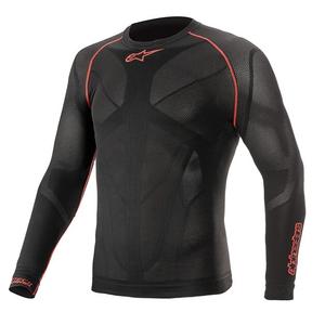 Cămașă termică cu mâneci lungi Alpinestars Ride Tech Summer negru-roșu