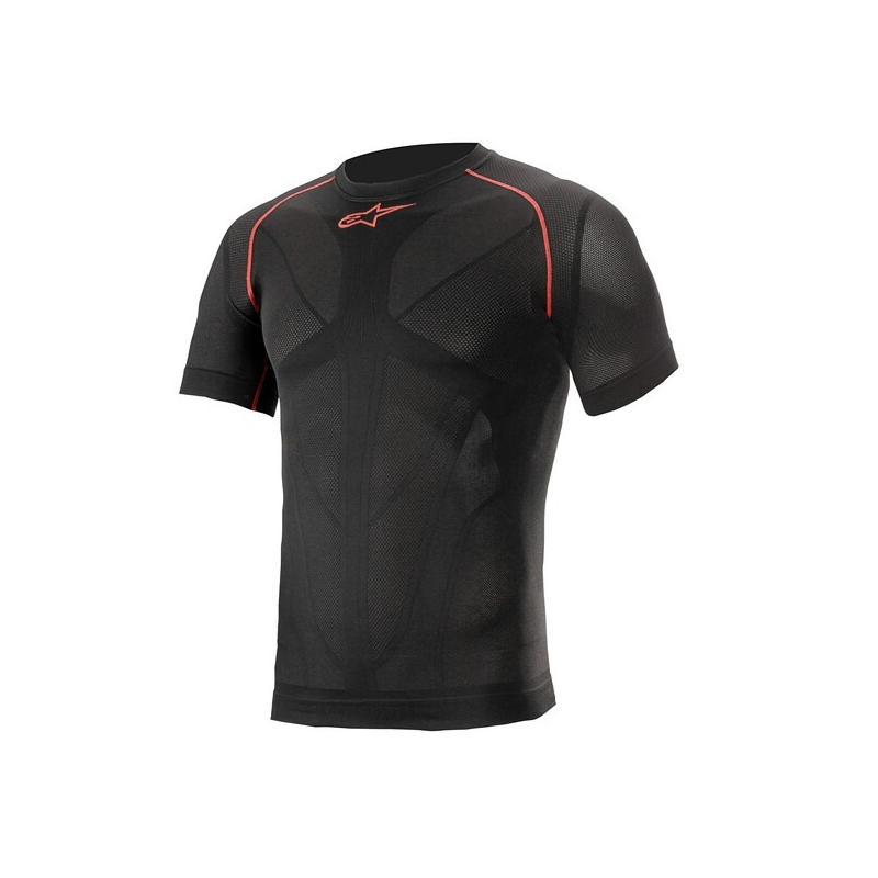 Cămașă termică cu mâneci scurte Alpinestars Ride Tech Summer negru-roșu