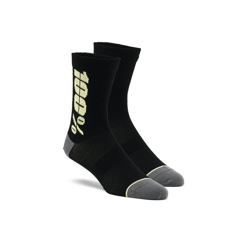 Șosete 100% - USA Rythym Merino Wool negru-galben