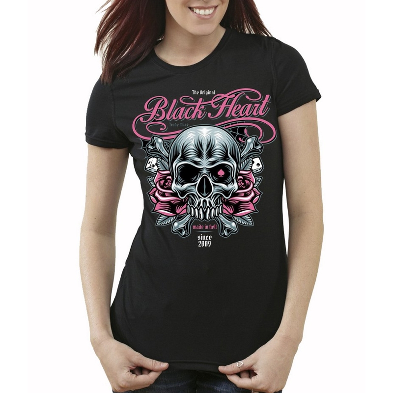 Femei Black Heart Hollister T-shirt negru lichidare