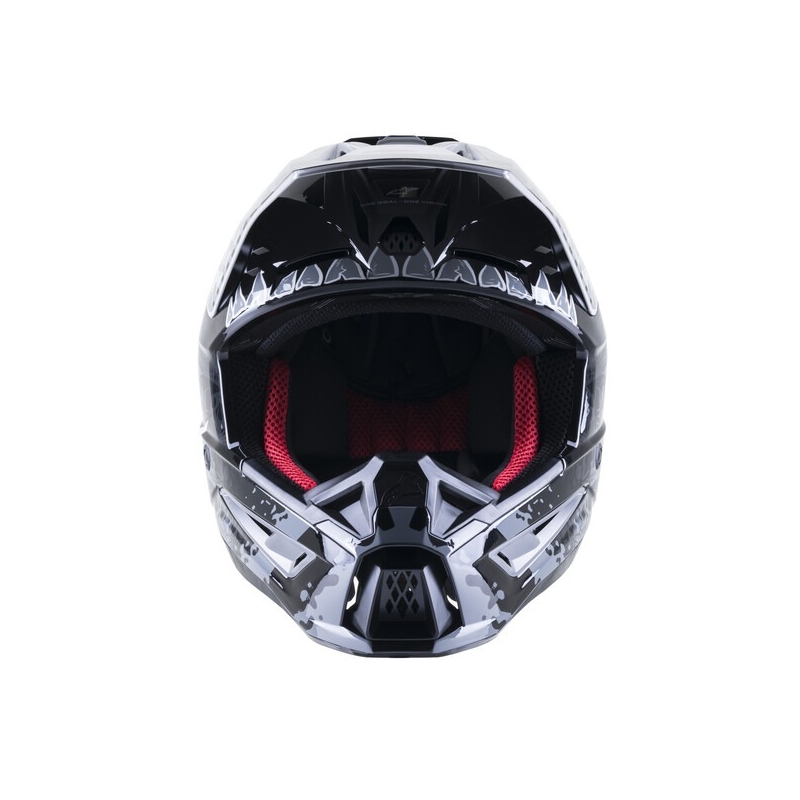 Casca de motocross Alpinestars S-M5 Solar Flare negru-gri lichidare