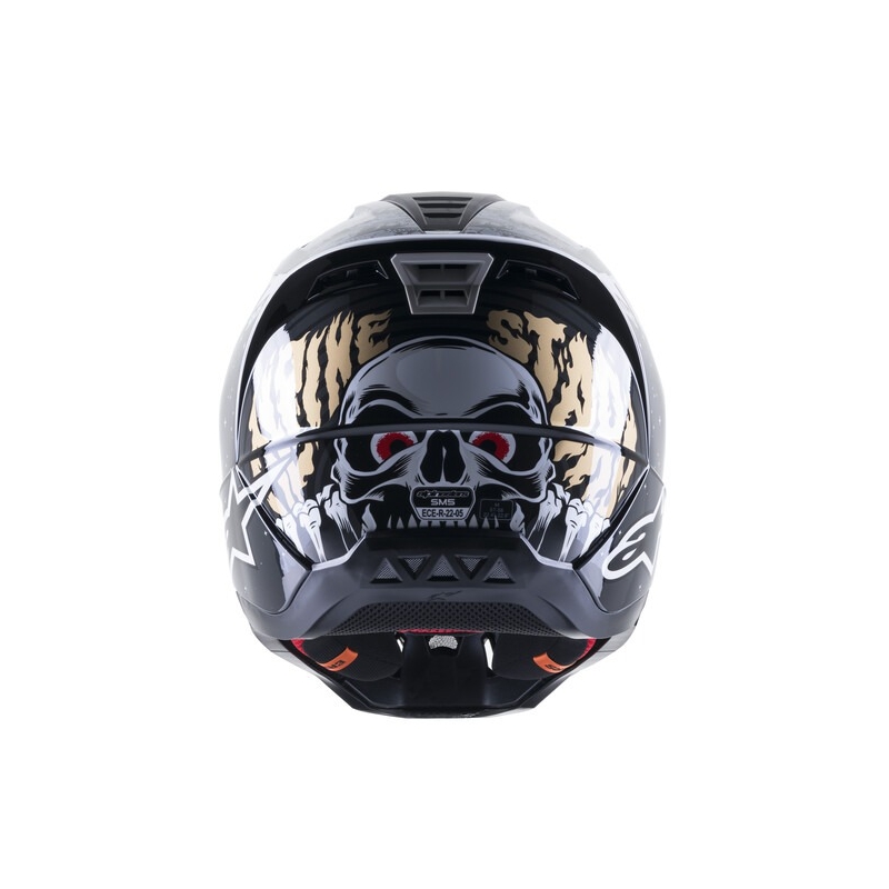 Casca de motocross Alpinestars S-M5 Solar Flare negru-gri lichidare