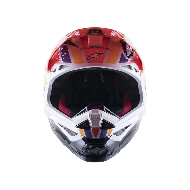 Casca Motocross Alpinestars Supertech S-M10 Troy Lee Designs Edition Portocaliu-Galben-Mov-Alb Negru
