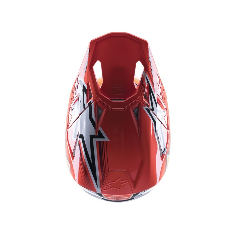 Casca Motocross Alpinestars Supertech S-M10 Troy Lee Designs Edition Portocaliu-Galben-Mov-Alb Negru