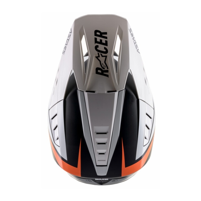 Casca motocross Alpinestars S-M5 Rayon negru-alb-portocaliu fluo mat