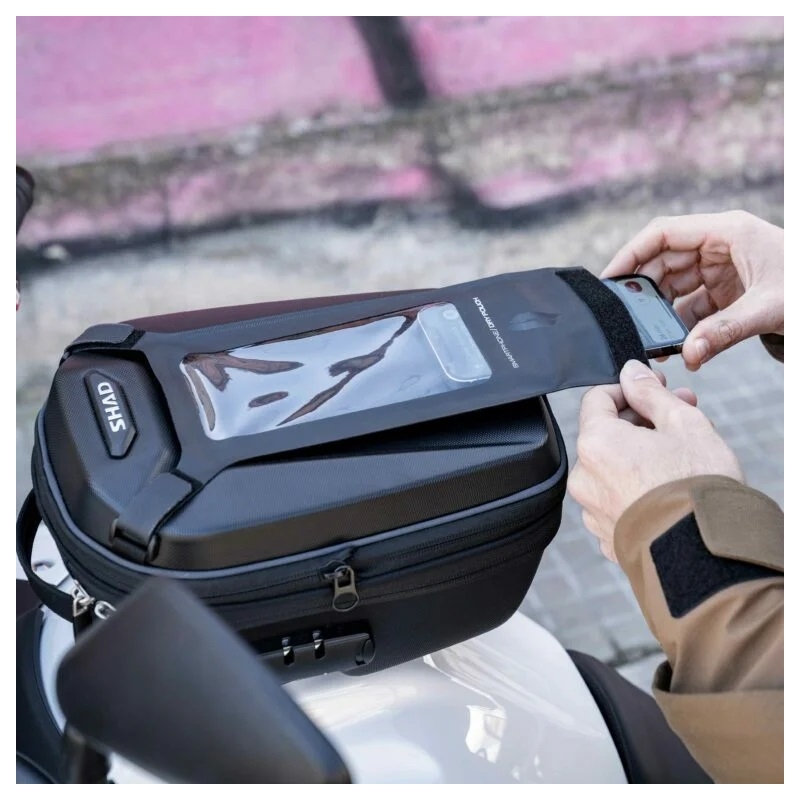 Geanta de rezervor (tank bag) SHAD E09CL PRO for click system With LOCK and Key
