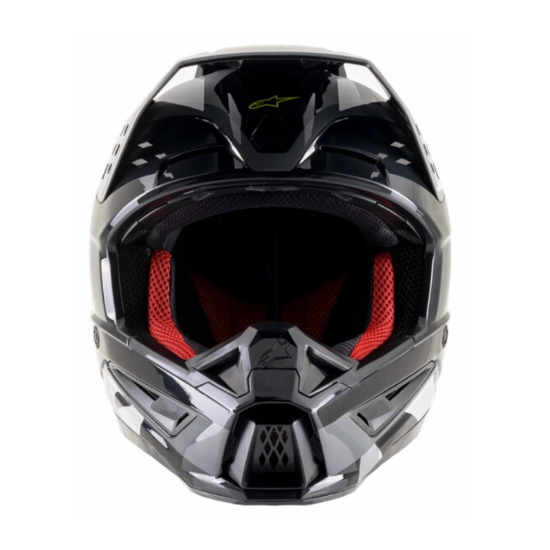 Casca motocross Alpinestars S-M5 Rover antracit-galben fluo-gri camuflaj