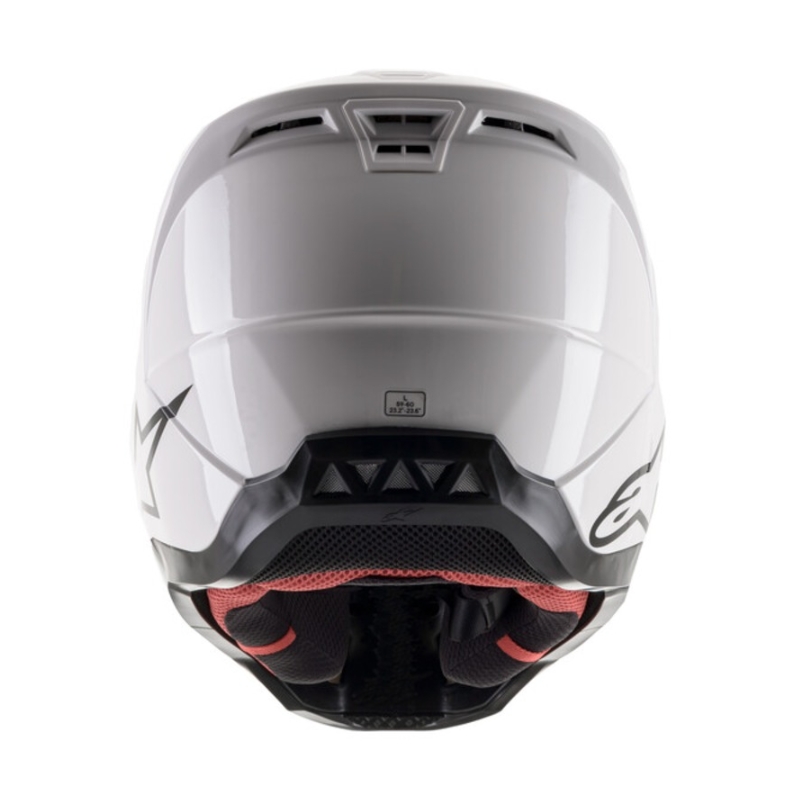 Casca de motocross Alpinestars S-M5 Solid alb lucios