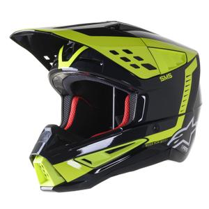 Casca Motocross Alpinestars S-M5 Beam Negru-Antracit-Galben Fluo Lucios