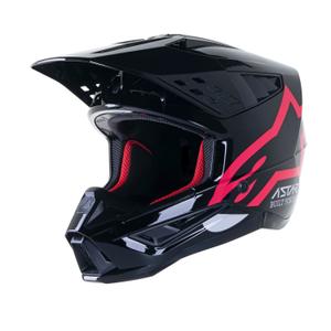 Casca motocross Alpinestars S-M5 Compass negru-roz