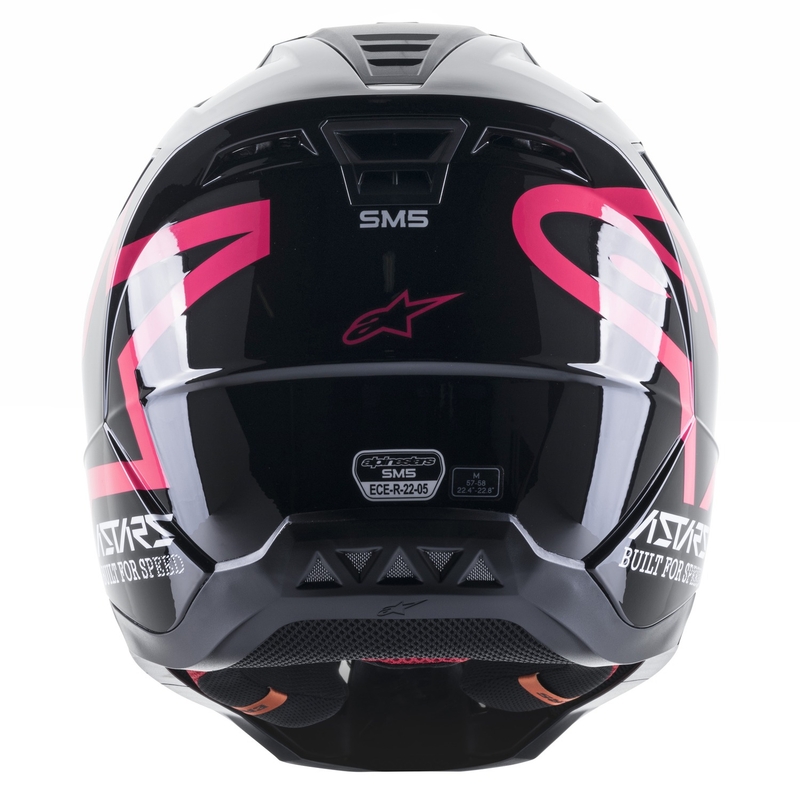 Casca motocross Alpinestars S-M5 Compass negru-roz