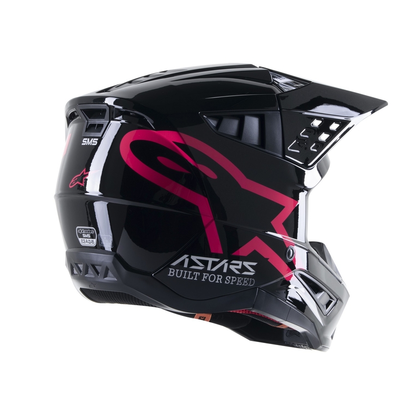 Casca motocross Alpinestars S-M5 Compass negru-roz