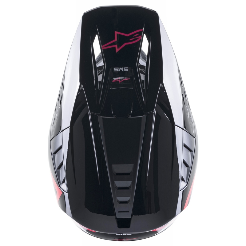 Casca motocross Alpinestars S-M5 Compass negru-roz