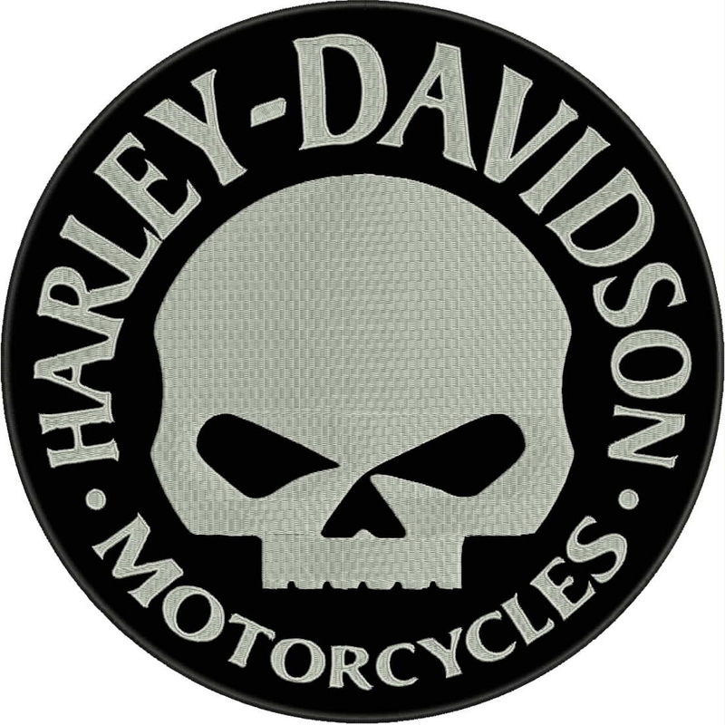 Petice HD Motociclete alb-negru