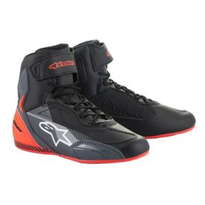 Ghete moto Alpinestars Faster-3 negru-gri-rosu fluo