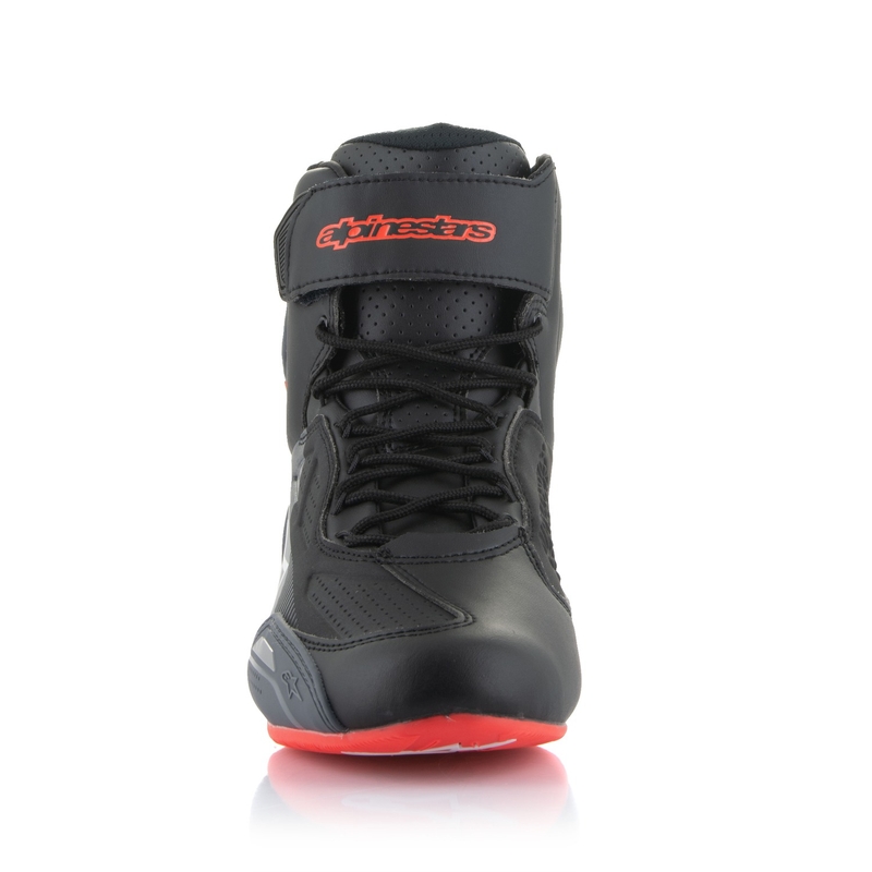 Ghete moto Alpinestars Faster-3 negru-gri-rosu fluo