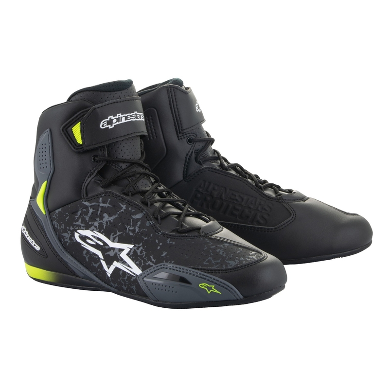Cizme moto Alpinestars Faster-3 negru-galben fluo