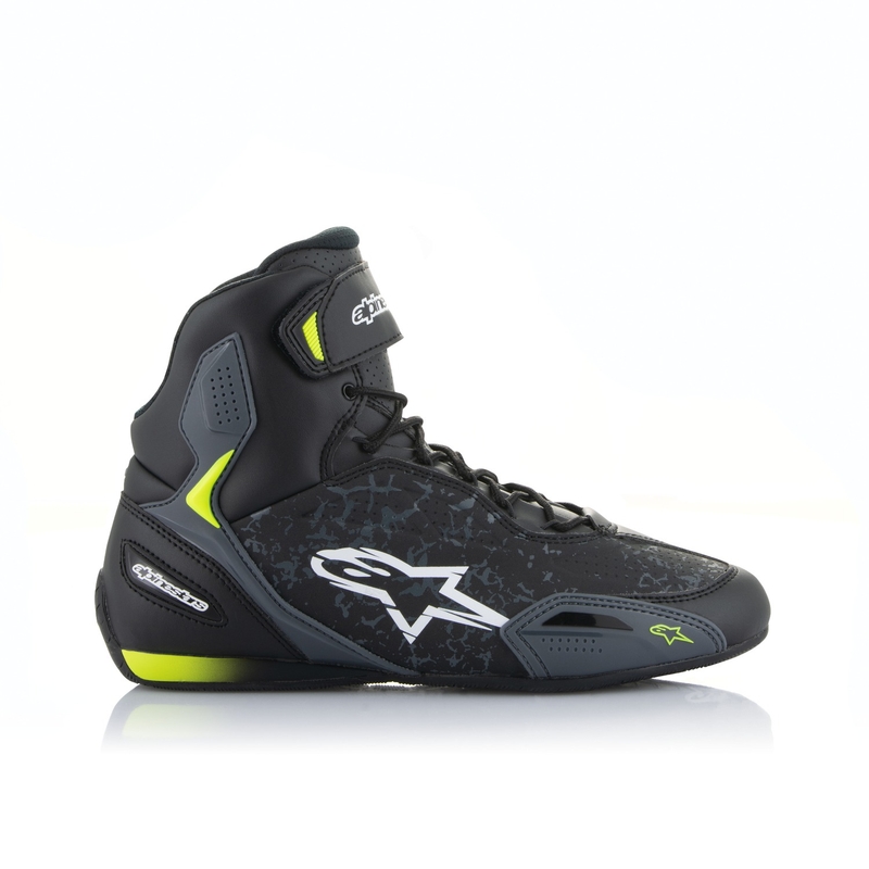 Cizme moto Alpinestars Faster-3 negru-galben fluo