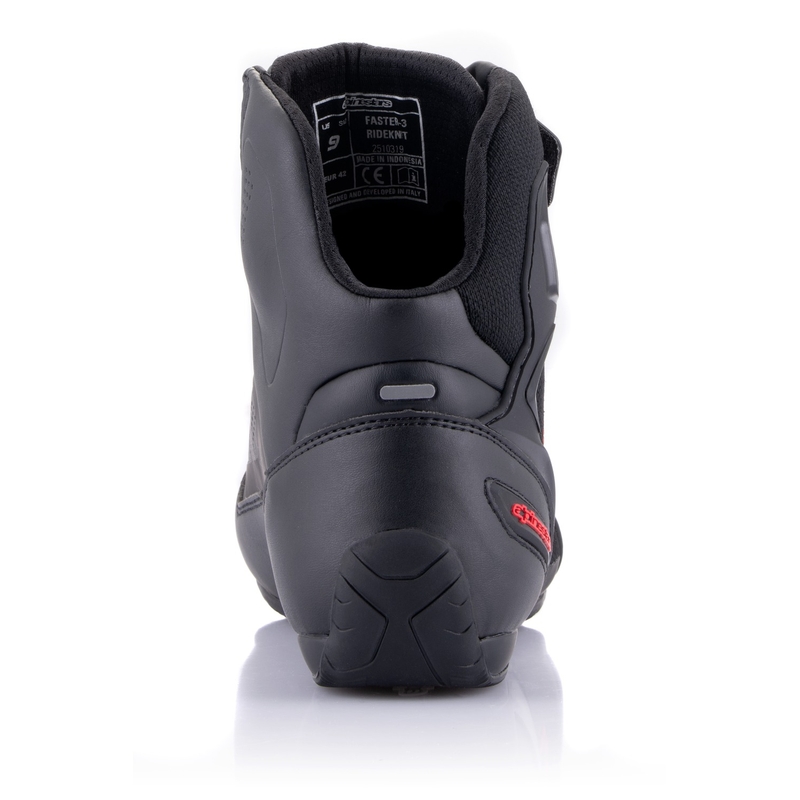 Cizme moto Alpinestars Faster-3 Rideknit negru-gri inchis-rosu