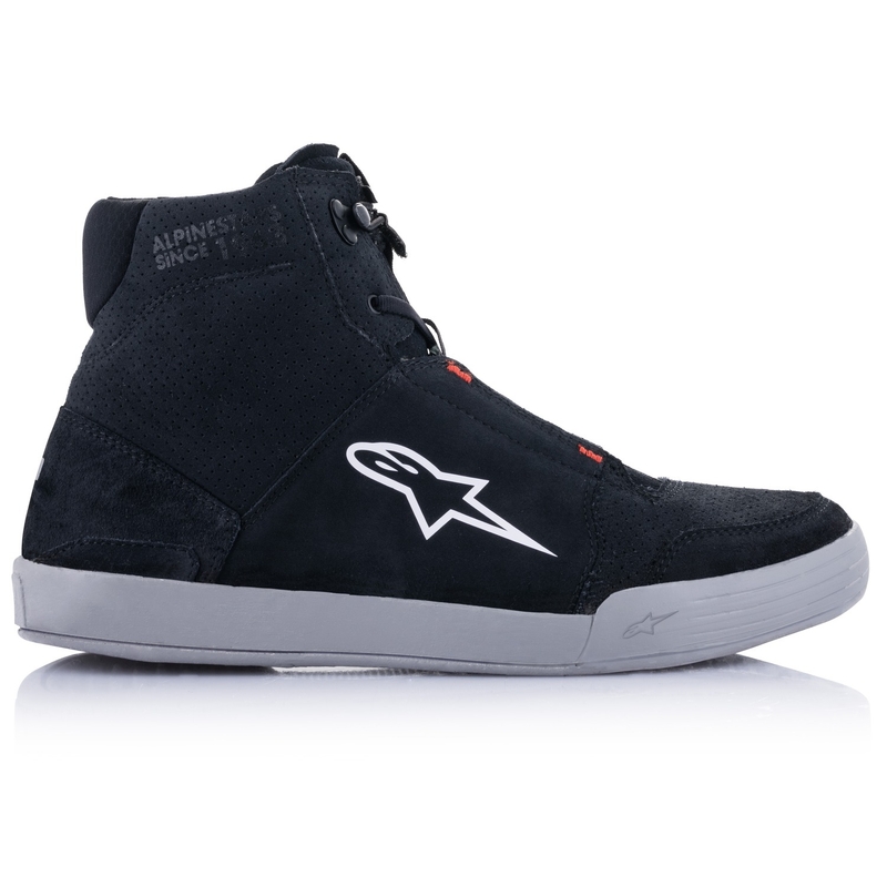 Ghete moto Alpinestars Chrome Negru-Gri-Roșu Fluo