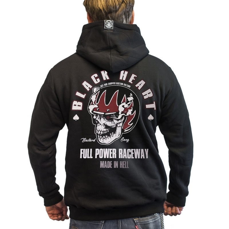 Hanorac Black Heart Full Power Zip Vânzare lichidare