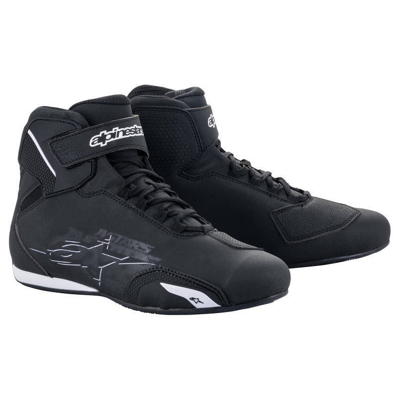 Cizme moto Alpinestars Sektor alb-negru