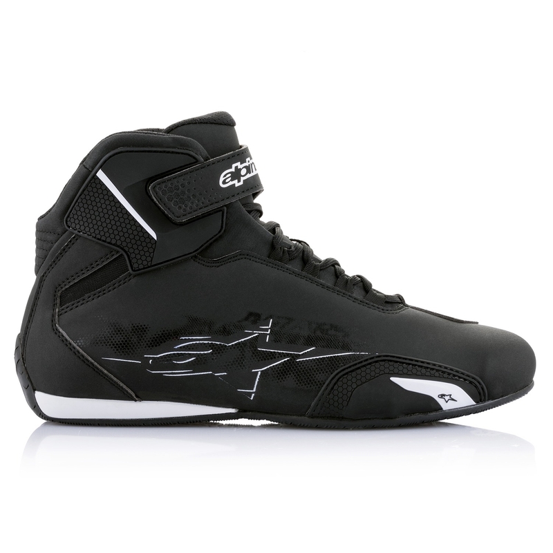 Cizme moto Alpinestars Sektor alb-negru