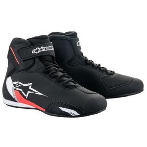 Cizme moto Alpinestars Sektor negru-alb-rosu fluo