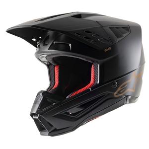 Casca de motocross Alpinestars S-M5 Solid maro-negru mat