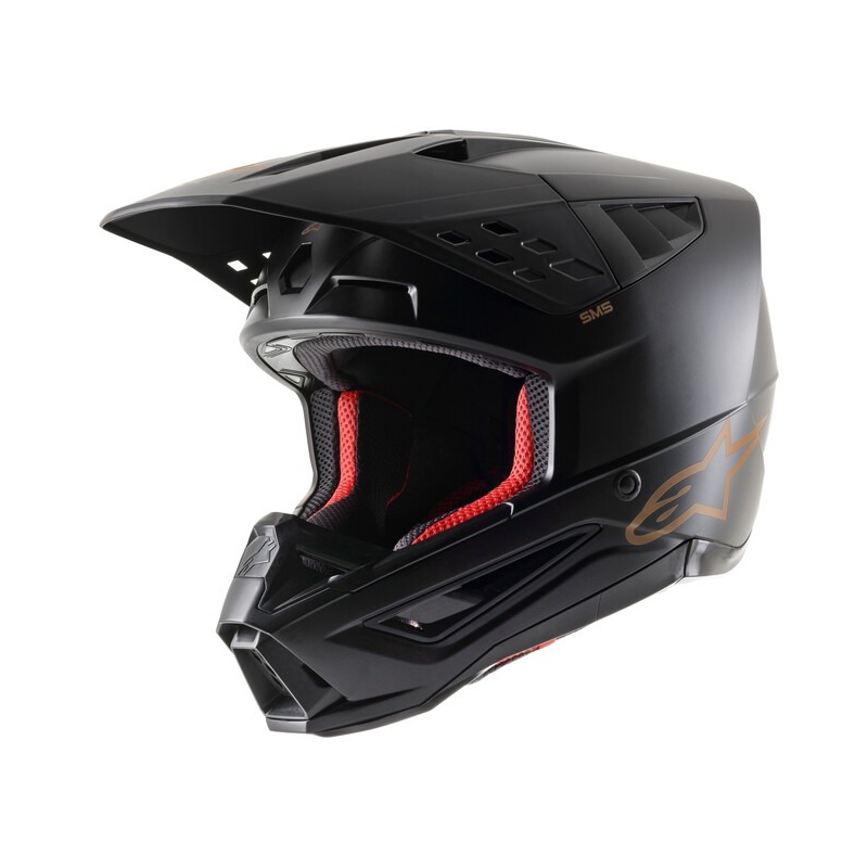 Casca de motocross Alpinestars S-M5 Solid maro-negru mat