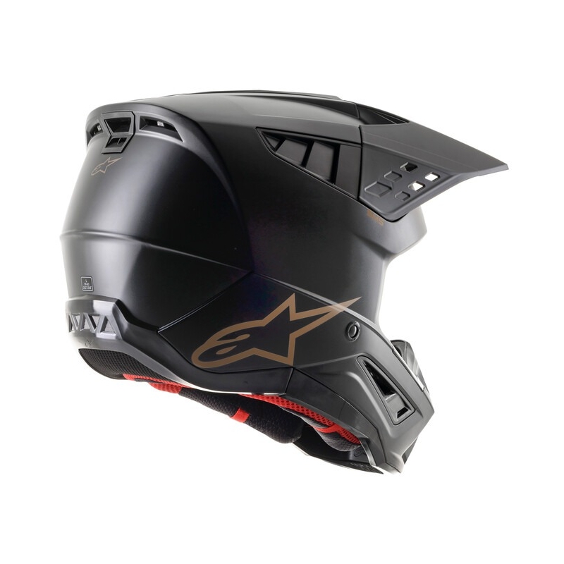 Casca de motocross Alpinestars S-M5 Solid maro-negru mat