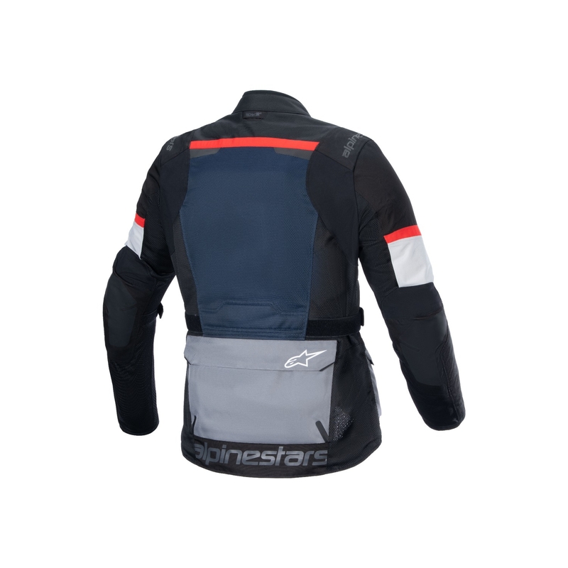 Geacă motocicletă Alpinestars Andes Drystar albastru închis-negru-gri deschis