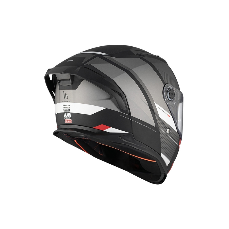 Casca moto integrala MT BRAKER SV Chento BO negru-gri-alb mat