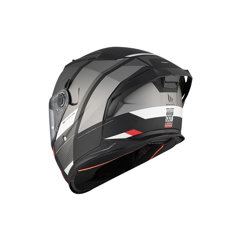 Casca moto integrala MT BRAKER SV Chento BO negru-gri-alb mat