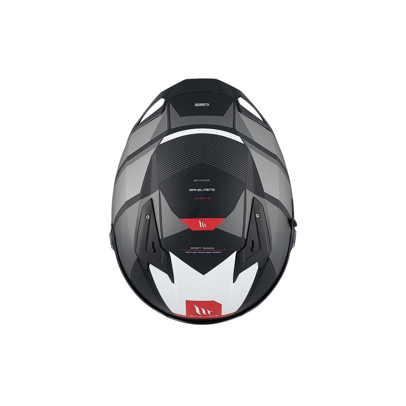Casca moto integrala MT BRAKER SV Chento BO negru-gri-alb mat