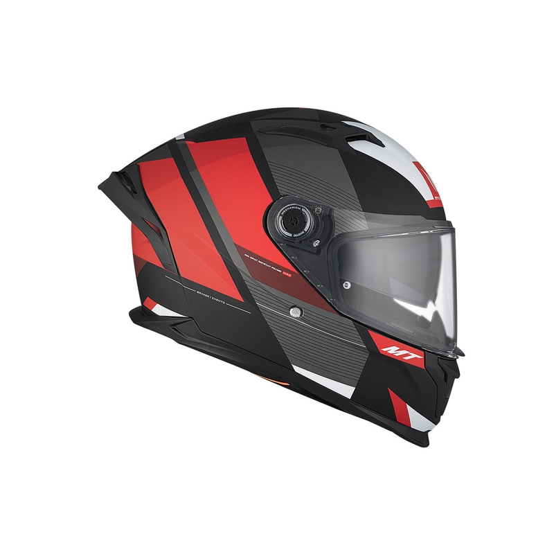 Casca moto integrala MT BRAKER SV Chento B5 negru-gri-rosu mat