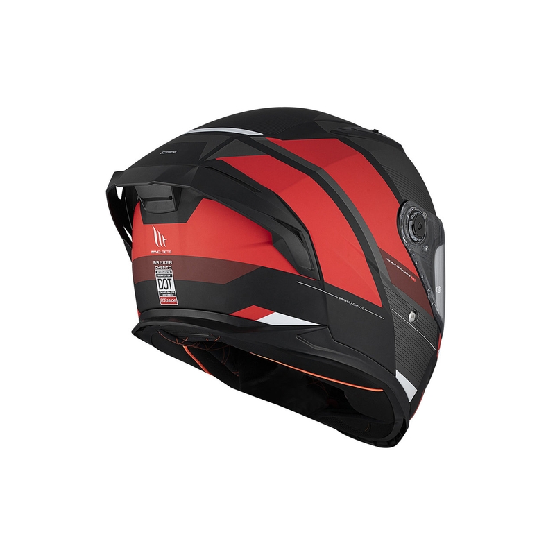 Casca moto integrala MT BRAKER SV Chento B5 negru-gri-rosu mat