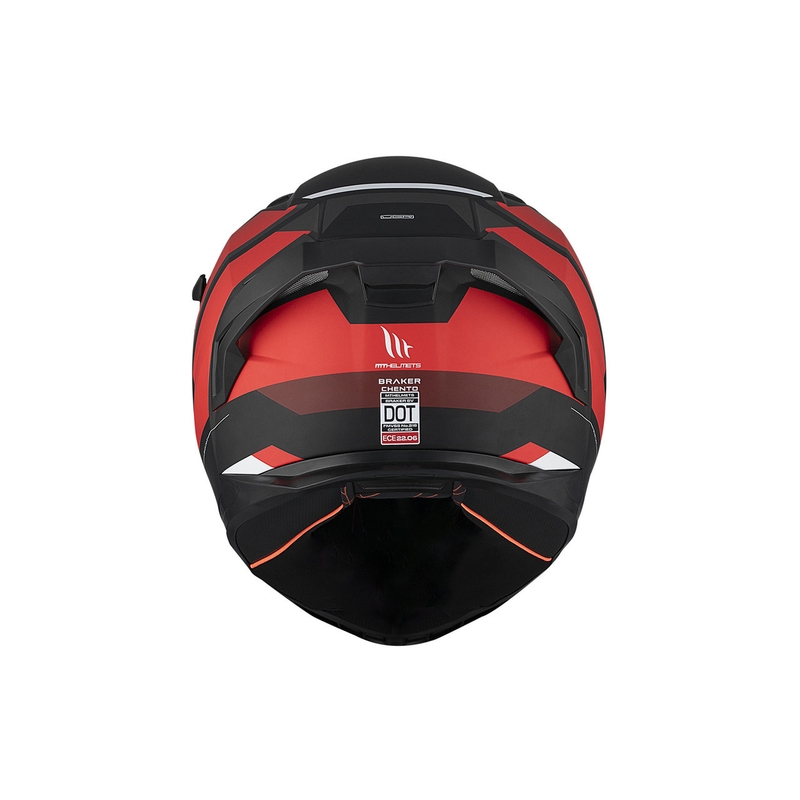 Casca moto integrala MT BRAKER SV Chento B5 negru-gri-rosu mat