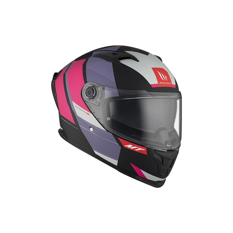 Casca moto integrala MT BRAKER SV Chento B9 negru mat-violet-roz