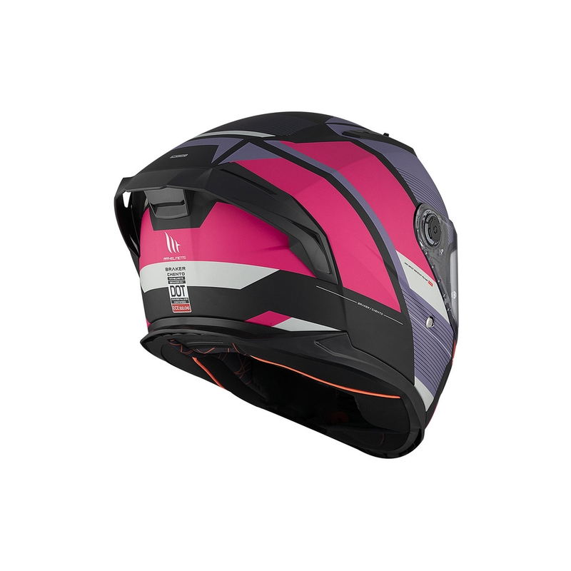 Casca moto integrala MT BRAKER SV Chento B9 negru mat-violet-roz