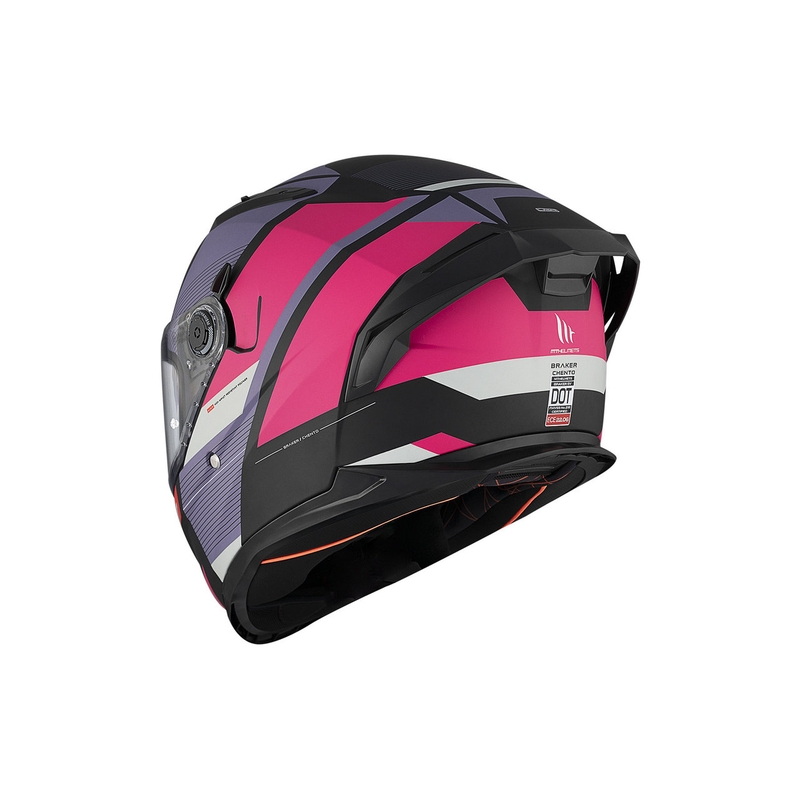 Casca moto integrala MT BRAKER SV Chento B9 negru mat-violet-roz