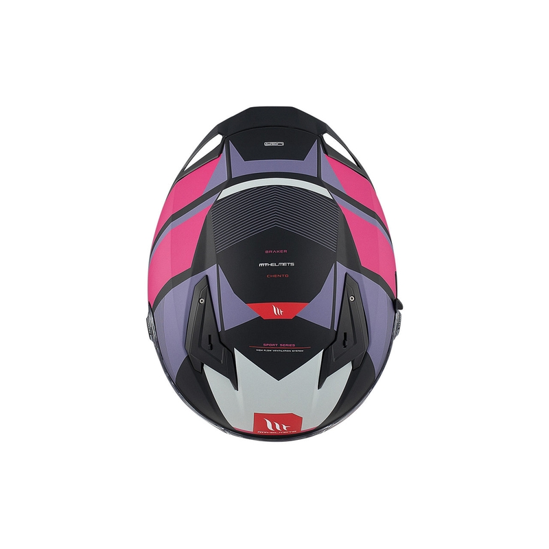 Casca moto integrala MT BRAKER SV Chento B9 negru mat-violet-roz