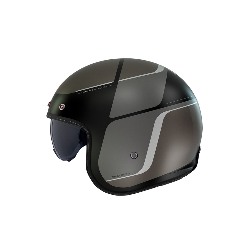 Casca moto open MT Le Mans 2 SV Luther negru-gri mat