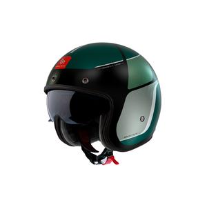 Casca moto open MT Le Mans 2 SV Luther negru-gri-verde mat