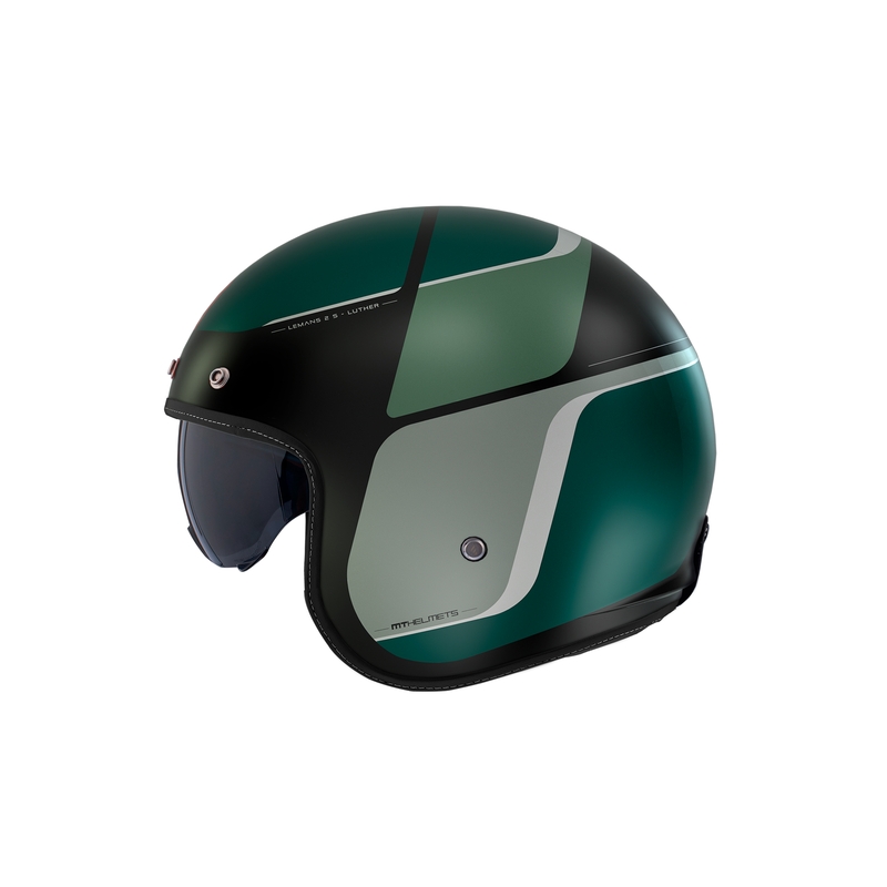 Casca moto open MT Le Mans 2 SV Luther negru-gri-verde mat