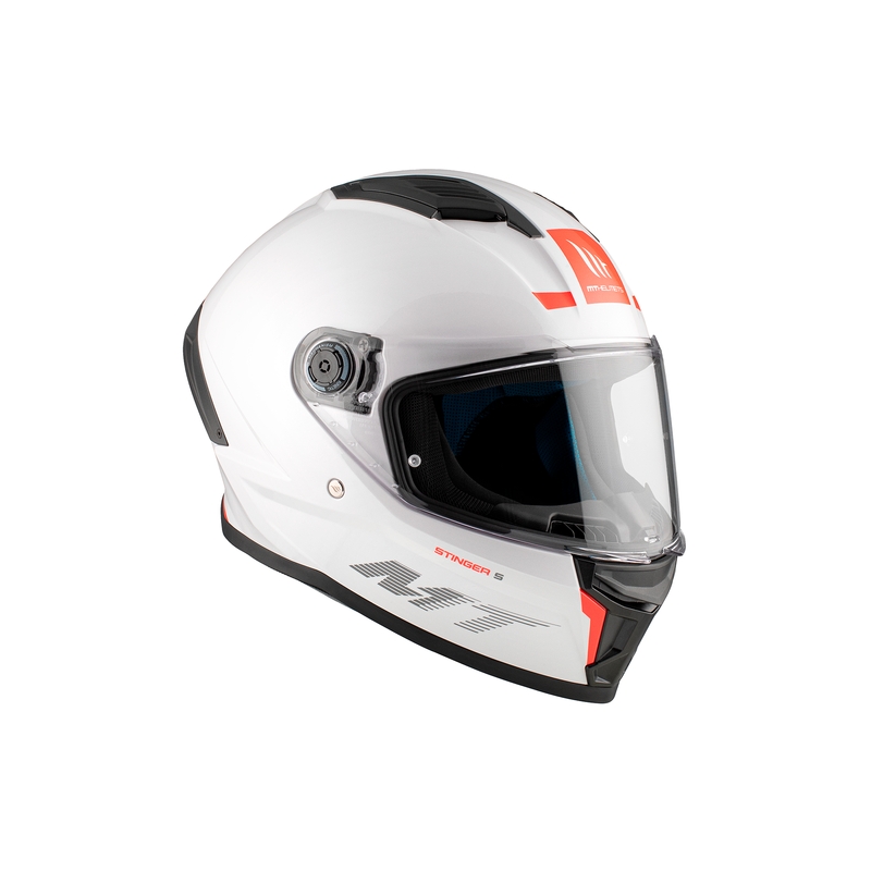 Casca moto integrala MT Stinger 2 Solid alb lucios