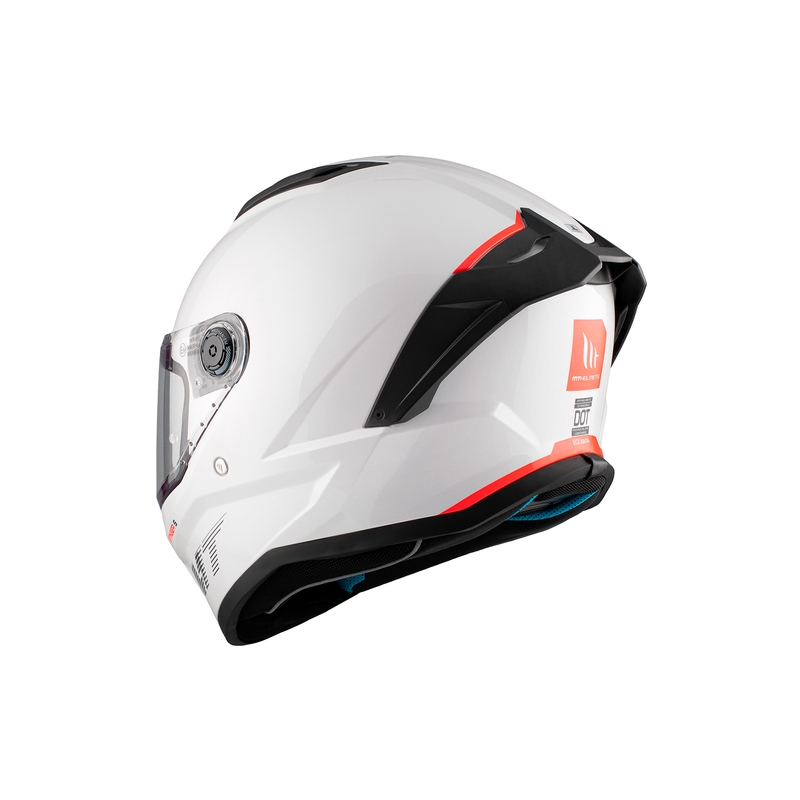 Casca moto integrala MT Stinger 2 Solid alb lucios