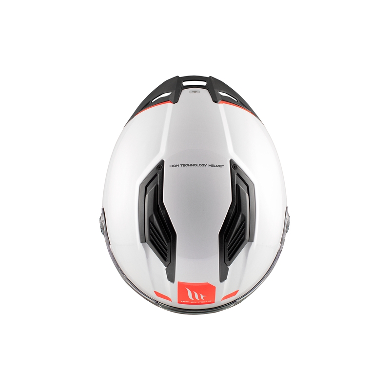 Casca moto integrala MT Stinger 2 Solid alb lucios