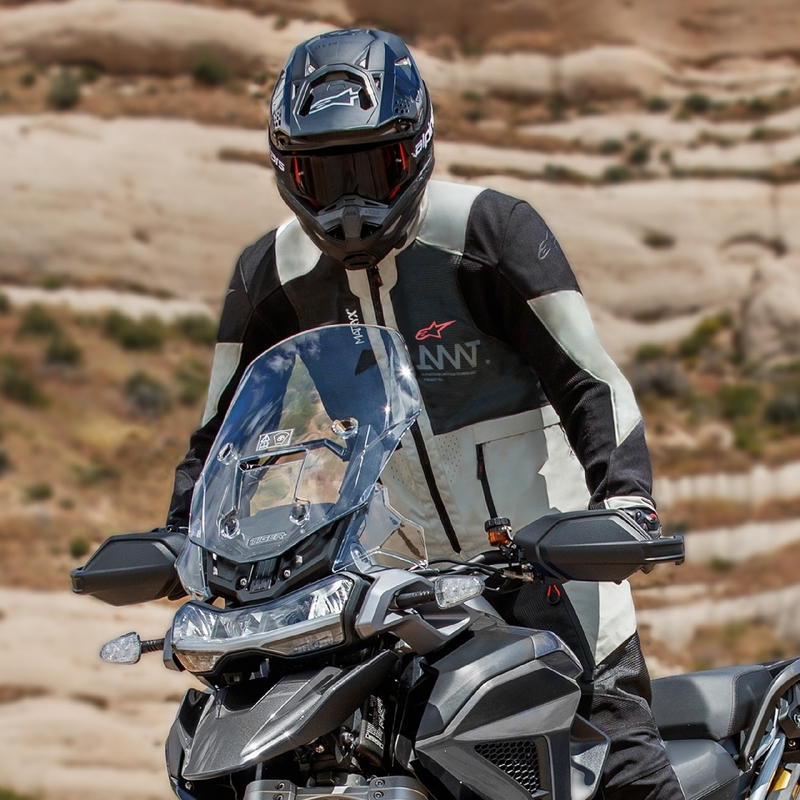 Geacă de motocicletă Alpinestars Amt 7 Air gri deschis-negru