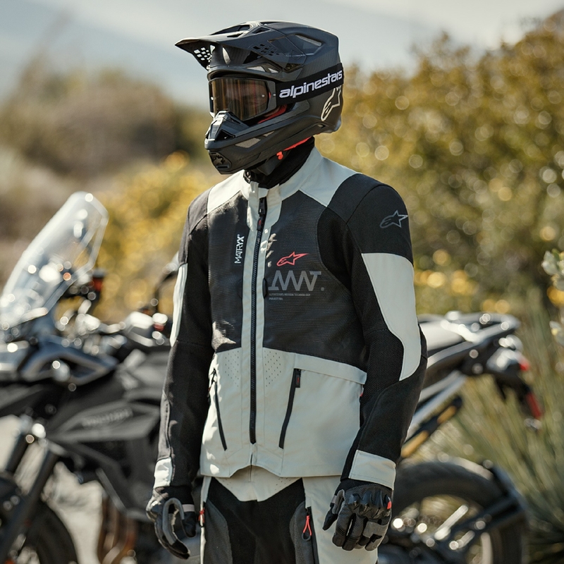 Geacă de motocicletă Alpinestars Amt 7 Air gri deschis-negru